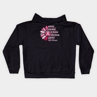 Be Brave Breast Cancer Awareness Month Kids Hoodie